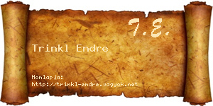 Trinkl Endre névjegykártya
